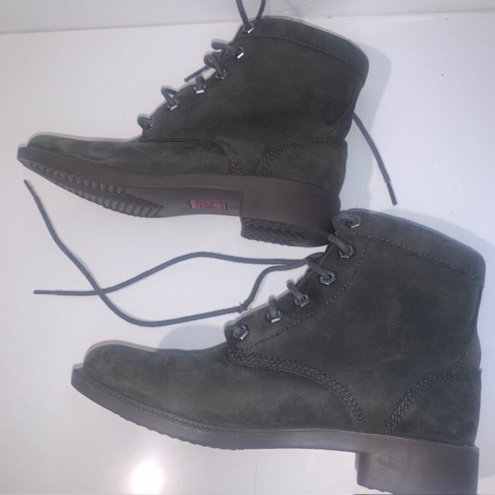 Kodiak All Season Waterproof‎ Olive Green Leather Lace-Up Ankle Boots - Size 6.5 - Picture 4 of 15